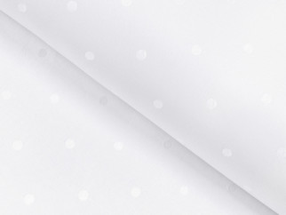 Teflonový ubrus - bílý s puntíky - OVÁLNÝ