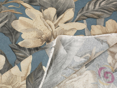 Dekorační závěs na míru Loneta - tropické květy