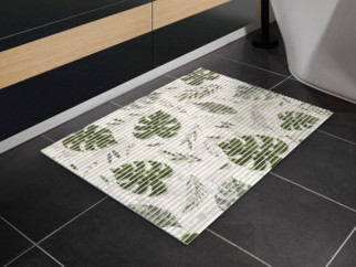 Koupelnová pěnová rohož - vzor 10 tropické listy - metráž šířka 65 cm