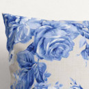 Dekorační povlak na polštář LONETA - vzor velké modré růže