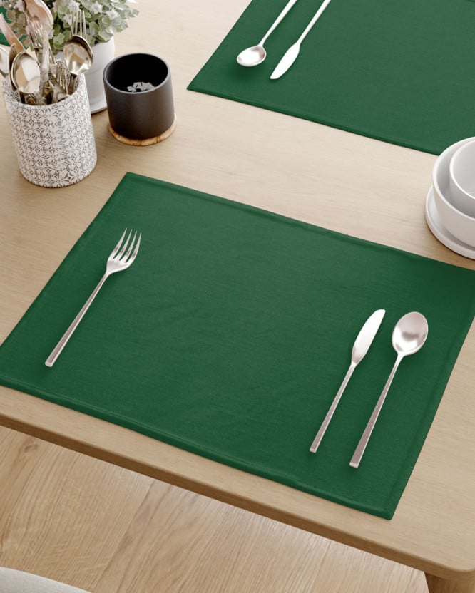 Prostírání na stůl Loneta - tmavě zelené - sada 2ks