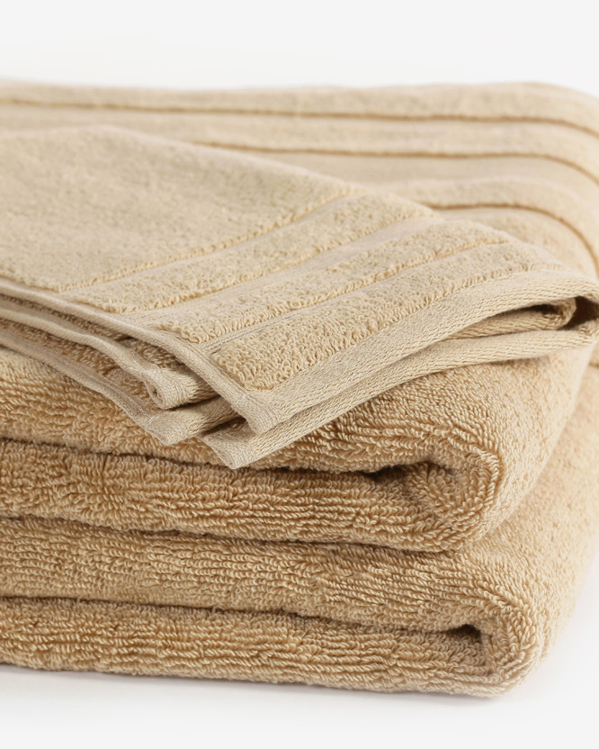 Hebký ručník z organické bavlny - béžový