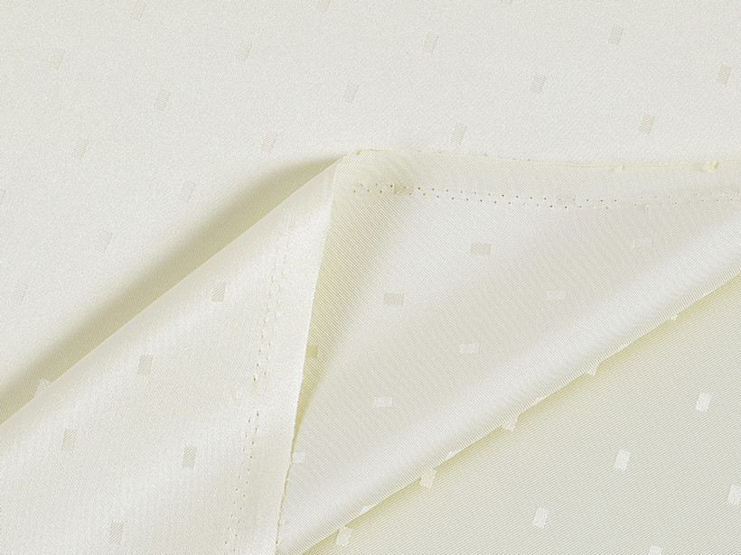 Teflonová látka na ubrusy - vanilková s lesklými obdélníčky