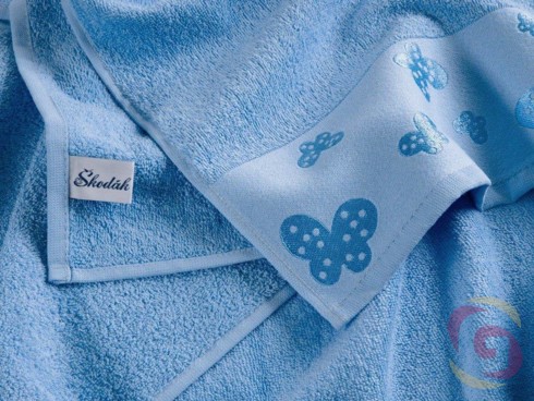 Froté ručník / osuška světle modrý - detail 2
