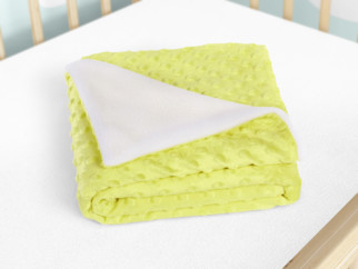 Dětská deka MINKY - pistáciově zelená - 75x100 cm