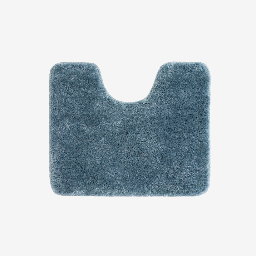 Koupelnová předložka / kobereček s vyšším chlupem a výkrojem 50x60 cm - modrá