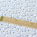 Bavlněné plátno Simona - drobné modré kvítí - metráž š. 150 cm