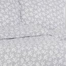 Krepové ložní povlečení - vzor 941 popínavé květy na světle šedém