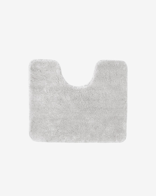Koupelnová předložka / kobereček s vyšším chlupem a výkrojem 50x60 cm - světle šedá