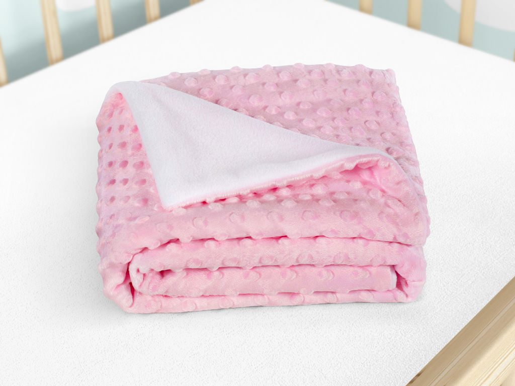 Dětská deka Minky - růžová - 75x100 cm