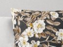 Dekorační povlak na polštář LONETA - květy na černém