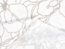 Bavlněné plátno SIMONA - světle béžové květy na bílém - metráž š. 145 cm