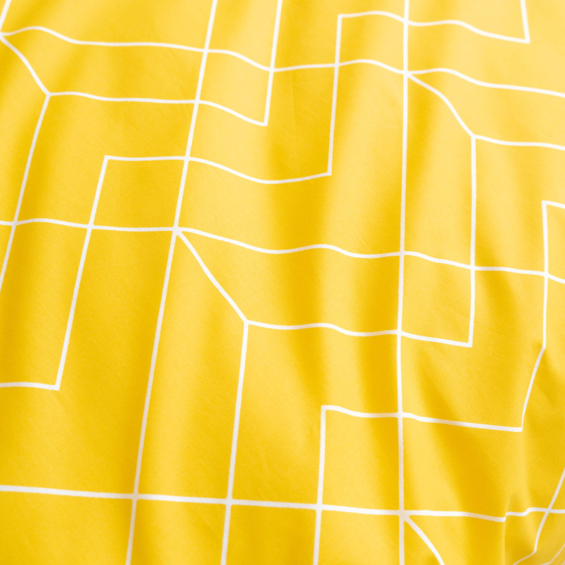 Bavlněné ložní povlečení - mozaika na žlutém