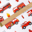 Bavlněné plátno SIMONA - hasičská auta - metráž š. 160cm