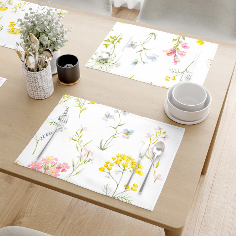 Prostírání na stůl 100% bavlněné plátno - kvetoucí louka - sada 2ks