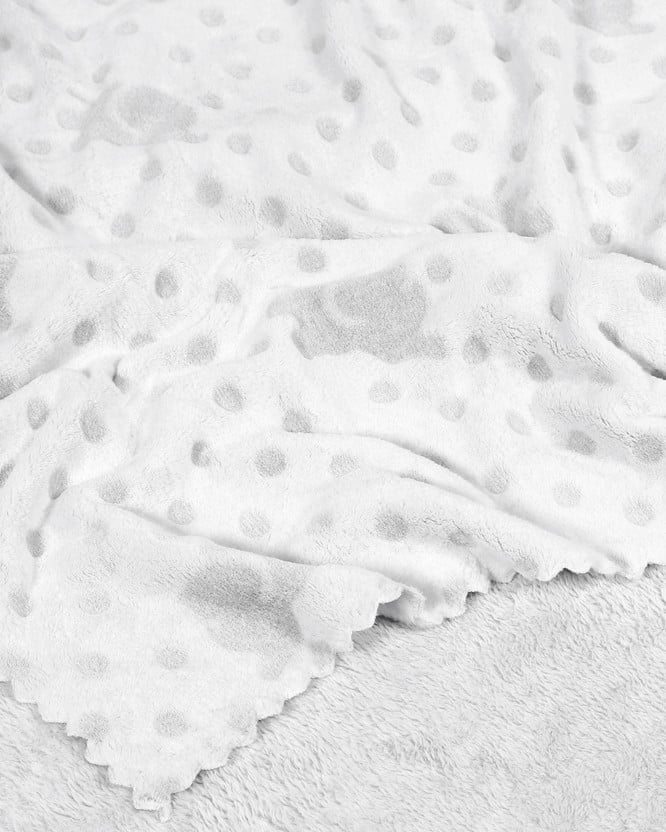 Kvalitní dětská deka z mikrovlákna - šedí sloníci s puntíky
