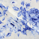 Dekorační závěs na míru LONETA - vzor velké modré růže