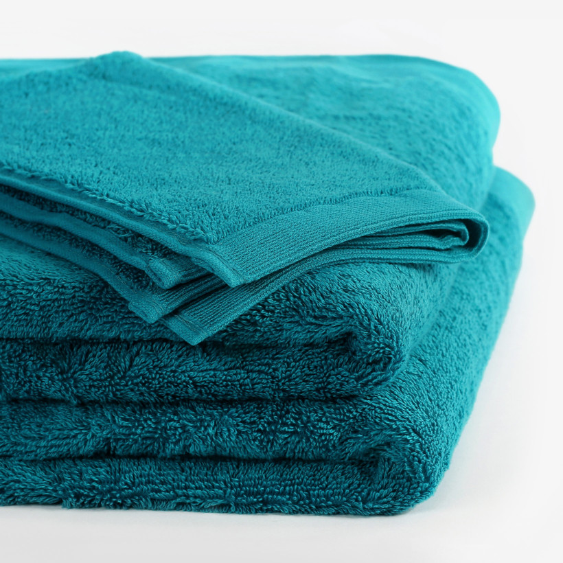 Modalový ručník/osuška s přírodním vláknem - azurový