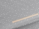 Bavlněné plátno SIMONA - vzor 513 drobné bílé hvězdičky na šedém - metráž š. 160cm