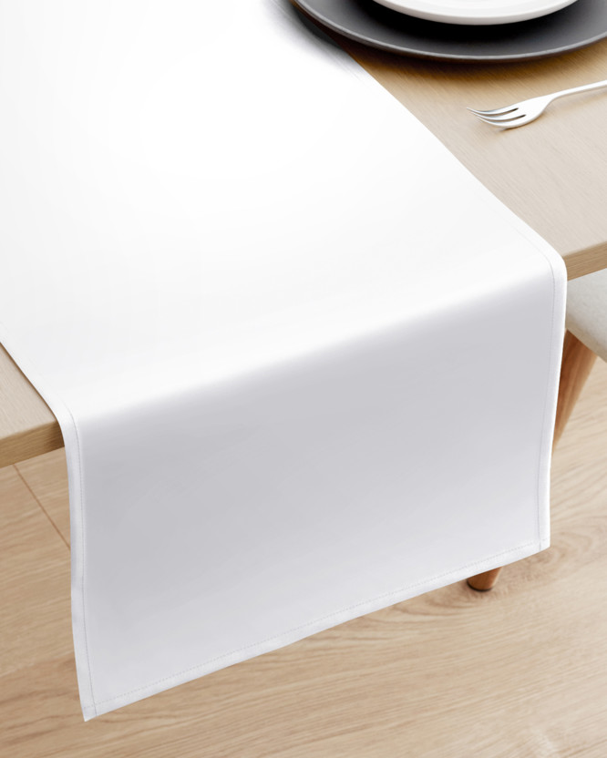 Sváteční běhoun na stůl 100% bavlněný satén – bílý