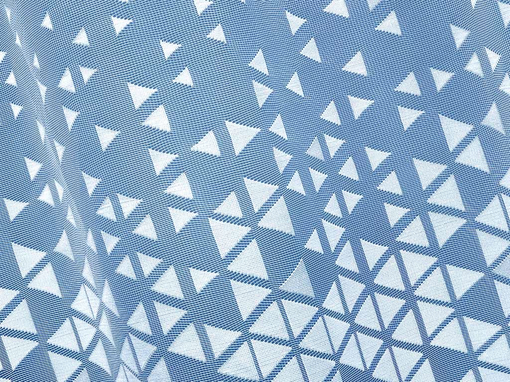 Žakárová záclona - geometrické trojúhelníčky - metráž
