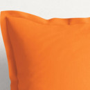 Bavlněný povlak na polštář s ozdobným lemem - oranžový