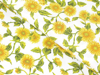 Bavlněné plátno Simona - slunečnice - metráž š. 220 cm