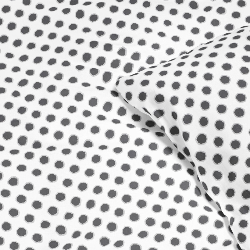 Bavlněné ložní povlečení - šedé designové puntíky