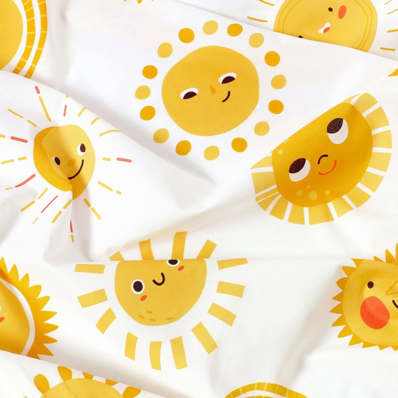 Dětský bavlněný závěs - usměvavá sluníčka