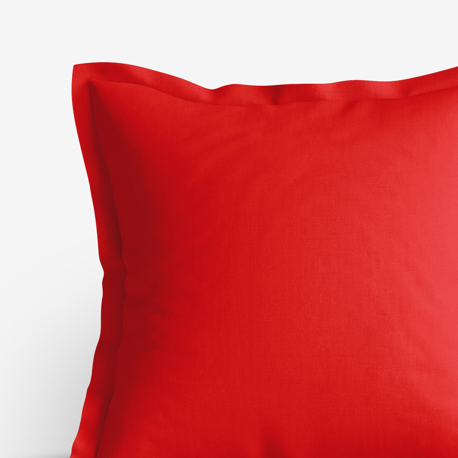 Bavlněný povlak na polštář s ozdobným lemem - červený