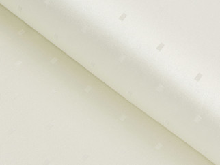 Luxusní teflonová látka na ubrusy - VANILKOVÁ S LESKLÝMI OBDÉLNÍČKY - šířka 160 cm